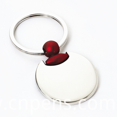 High Quality Promotional Logo Metal Round Keychain with Plastic (F1004A)